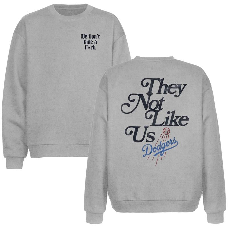 Los Angeles They Not like Us We Don’T Give a Fk Sweatshirt, Vintage Style Graphic Tee, Retro Baseball Fan Shirt,Classic Los Angeles Team Apparel