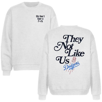 Los Angeles They Not like Us We Don’T Give a Fk Sweatshirt, Vintage Style Graphic Tee, Retro Baseball Fan Shirt,Classic Los Angeles Team Apparel