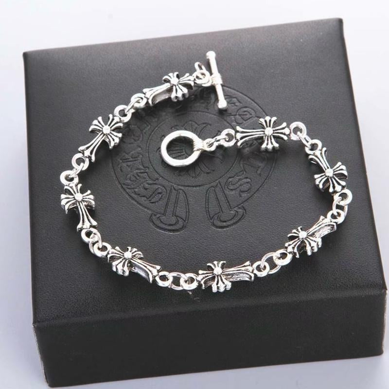 Chrome Crosses Bracelet for Men & Women - Fashion Accessory