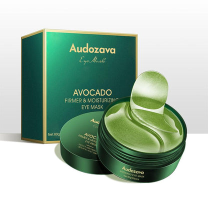 Audozava Avocado Eye Mask - Natural Moisturizing Essence for Relieving Dark Circles, Patches, and Wrinkles - 30G Eye Gel Pads for Hydrating Skin