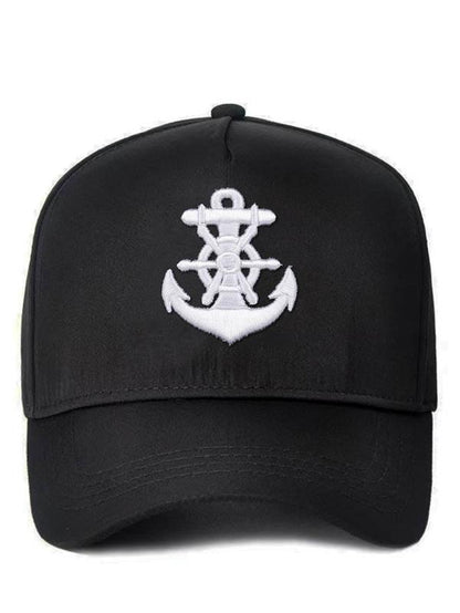 Fashion Three-Dimensional Anchor Embroidered Baseball Cap, Outdoor Adjustable Sports Sunscreen Casual Cap for Shopping, Travel, Seaside Party, Unisex