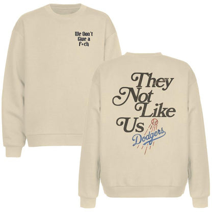 Los Angeles They Not like Us We Don’T Give a Fk Sweatshirt, Vintage Style Graphic Tee, Retro Baseball Fan Shirt,Classic Los Angeles Team Apparel